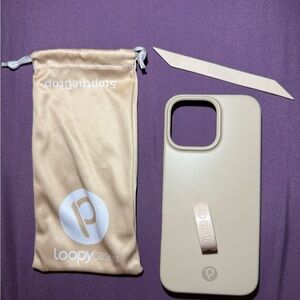 iPhone 16 pro max Loopy sand strobe phone Case with thin loop